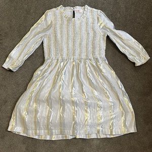 Crewcuts, gold and silver girls holiday dress, size 8